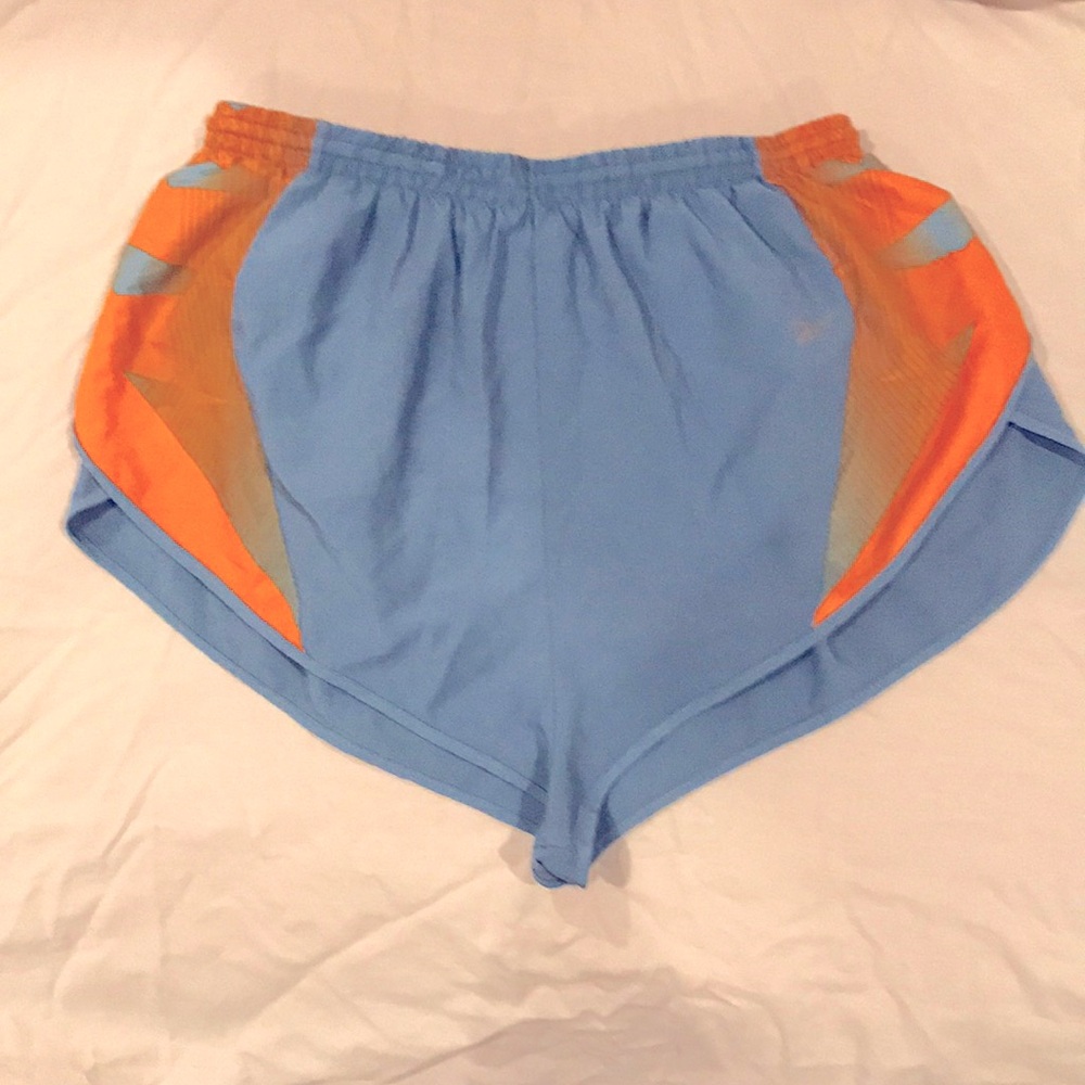 Reebok Athletic Shorts Size M Track Running Short Blue Orange Vintage